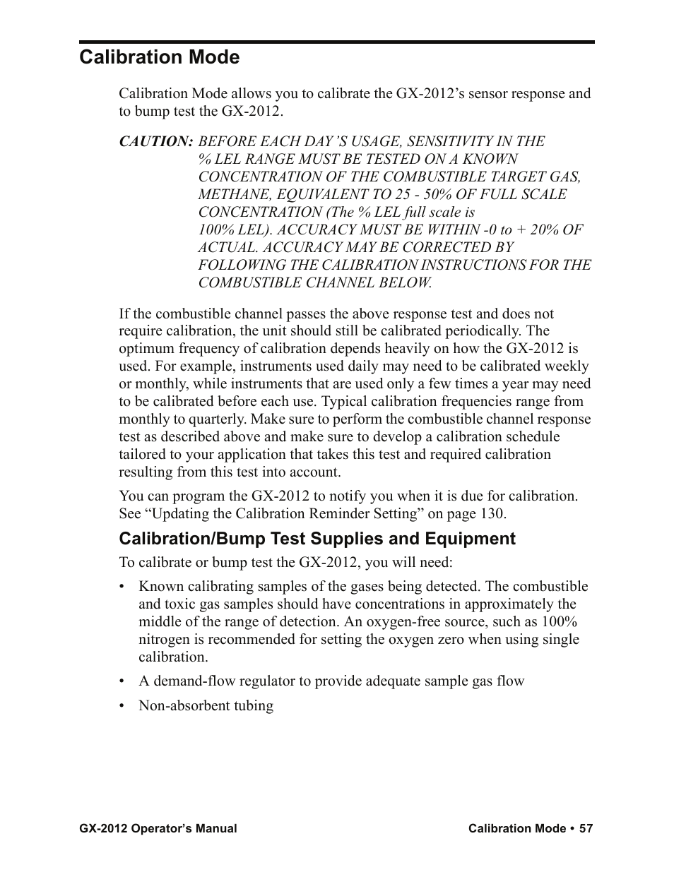 Calibration mode | RKI Instruments GX-2012 Manual User Manual | Page 65 / 185