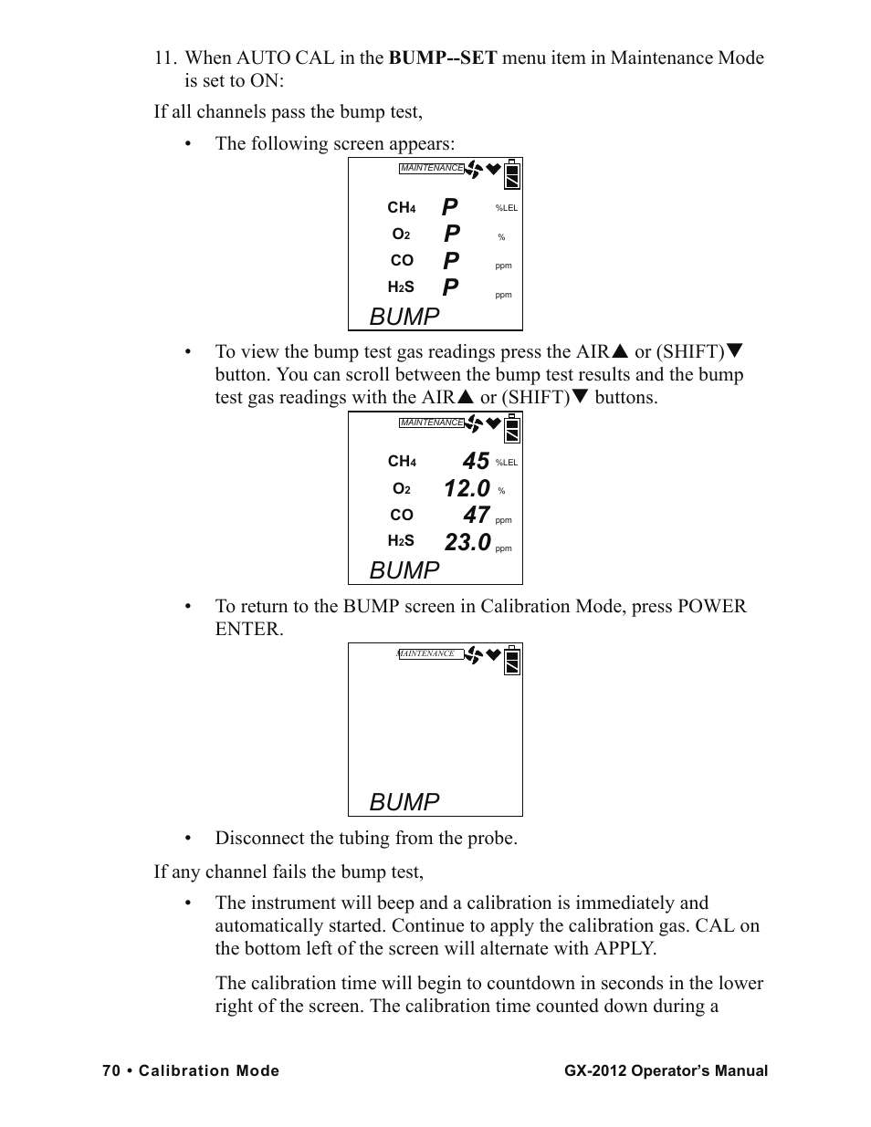P p p p, Bump | RKI Instruments GX-2012 Manual User Manual | Page 78 / 185