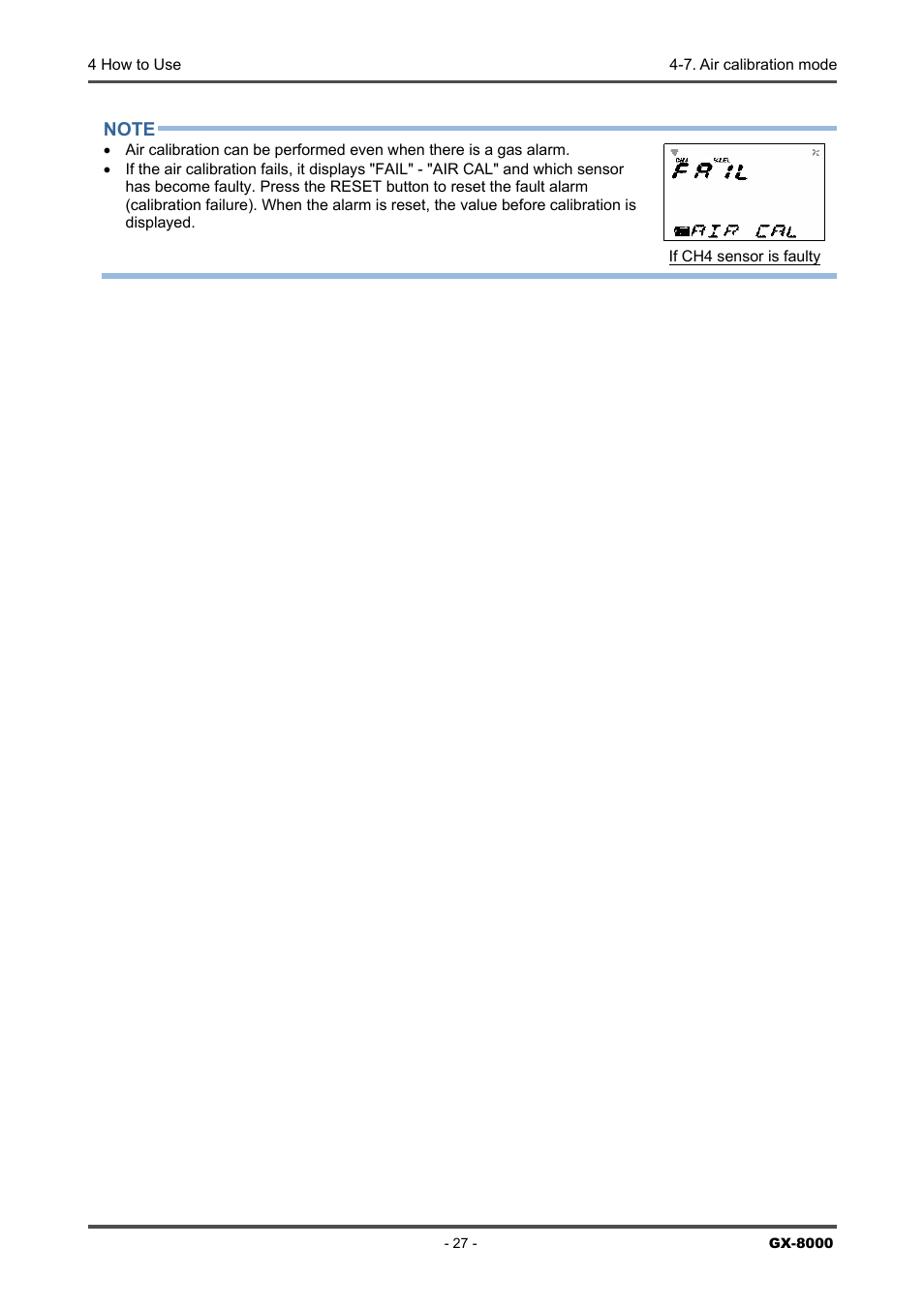 RKI Instruments GX-8000(PT0-098) User Manual | Page 27 / 52