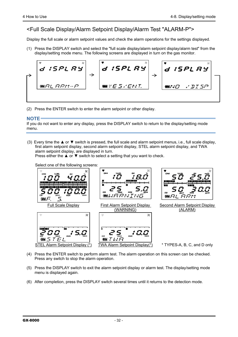 RKI Instruments GX-8000(PT0-098) User Manual | Page 32 / 52