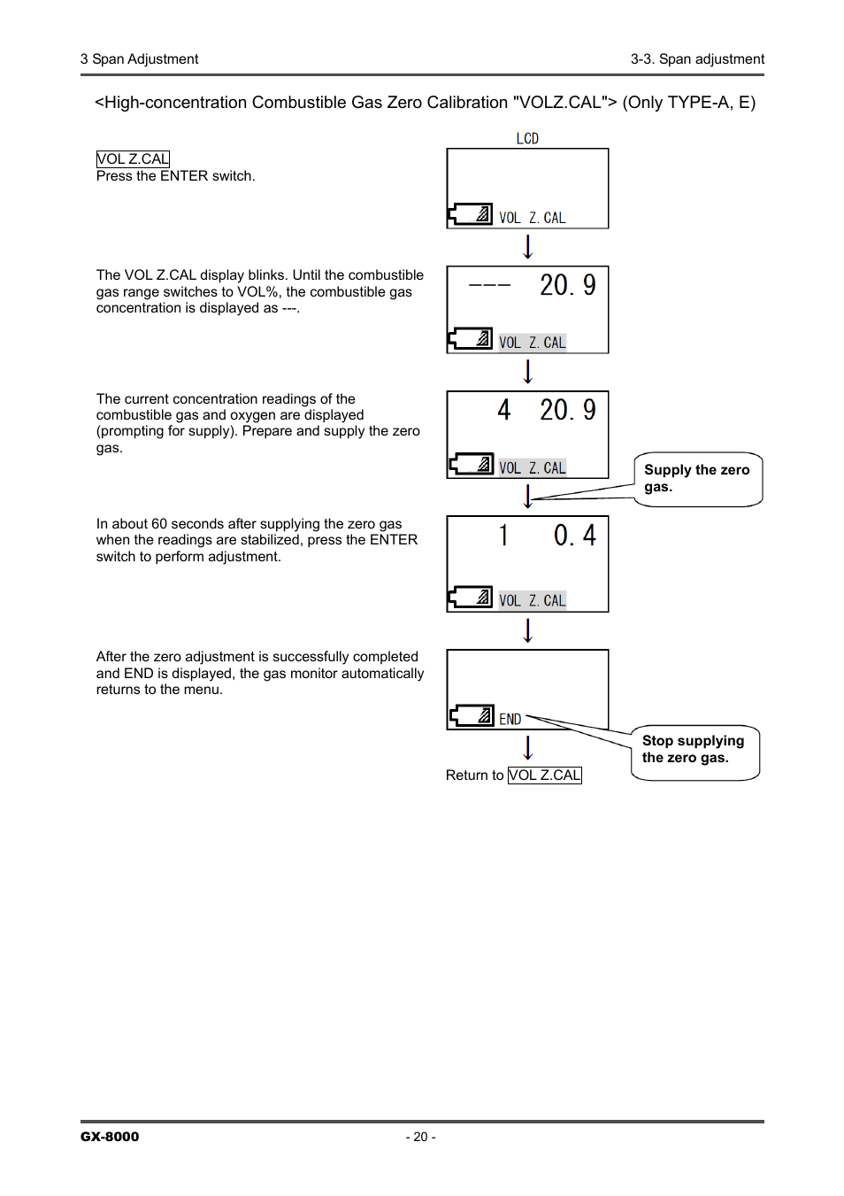 RKI Instruments GX-8000(H4-0050) User Manual | Page 20 / 23