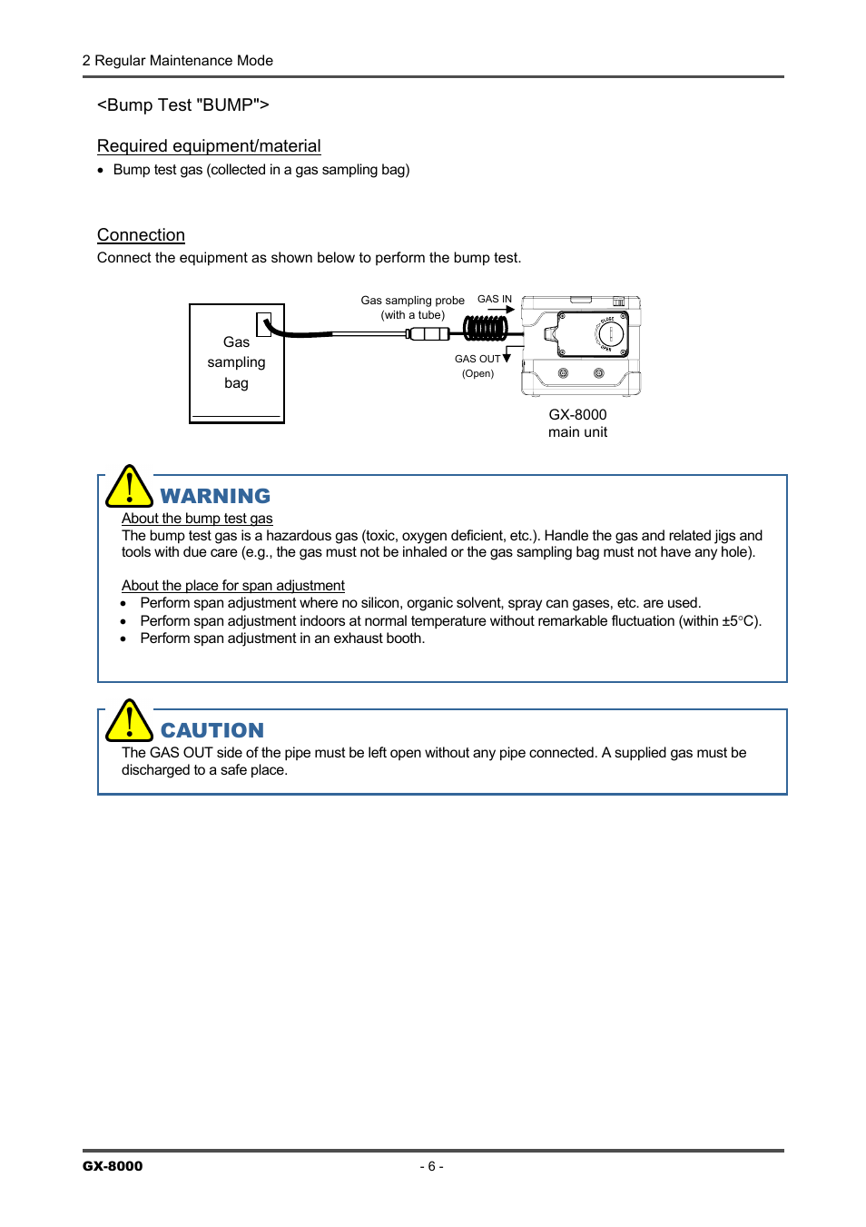 Warning, Caution | RKI Instruments GX-8000(H4-0050) User Manual | Page 6 / 23