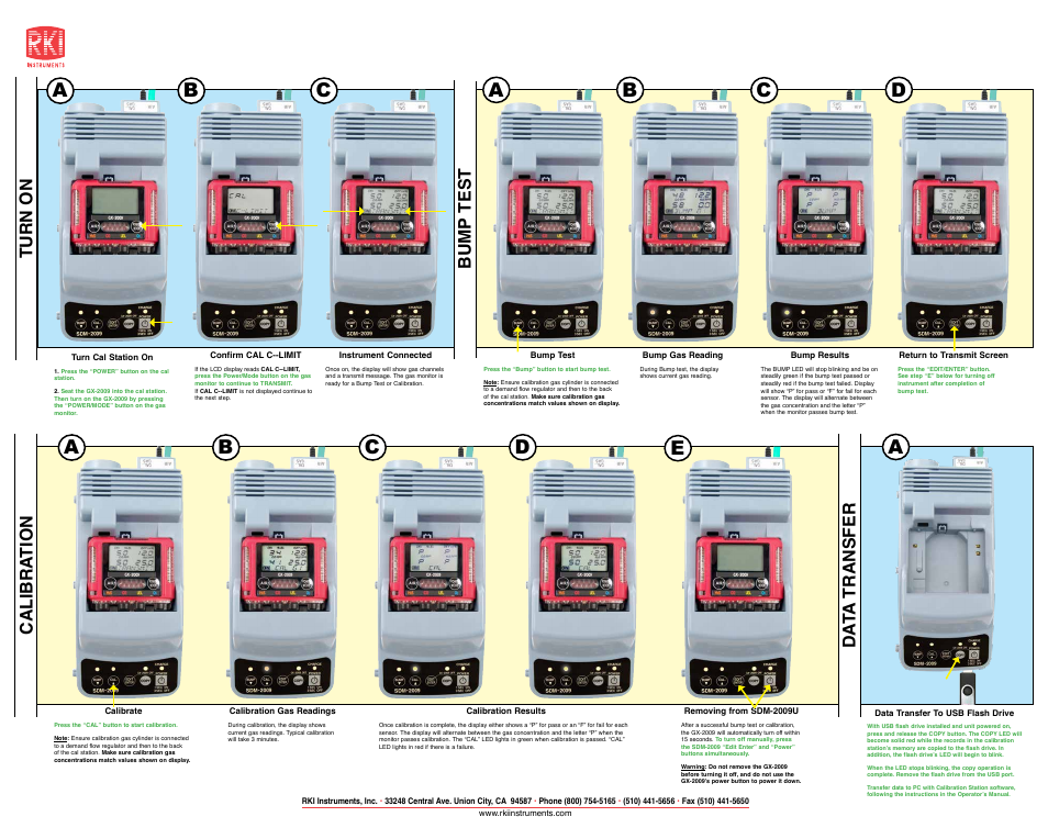 RKI Instruments GX-2009 User Manual | 2 pages