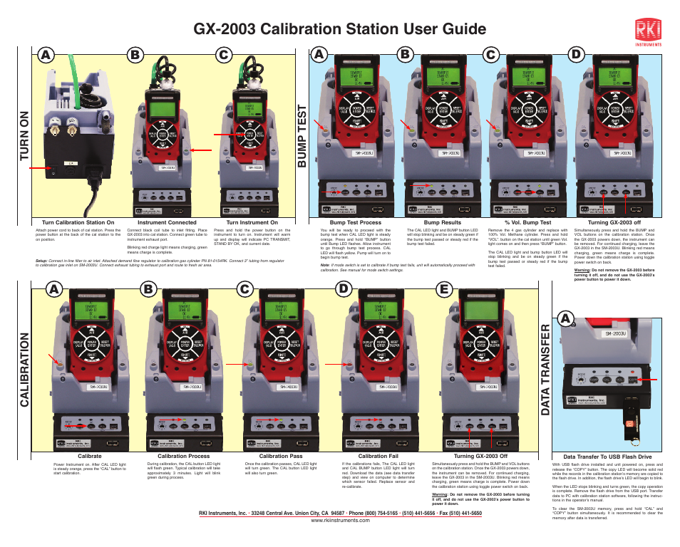 RKI Instruments GX-2003 User Manual | 1 page