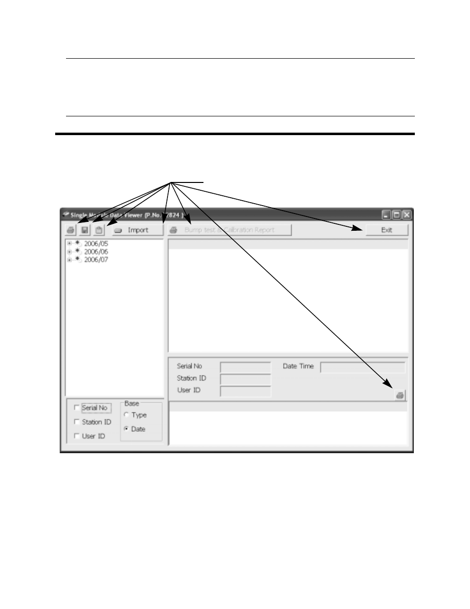 Using the single module data viewer software | RKI Instruments SM-2009U User Manual | Page 46 / 55