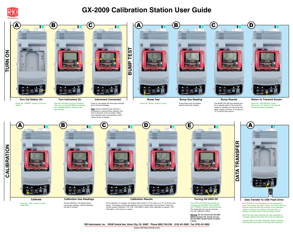 RKI Instruments GX-2009 User Manual | 1 page
