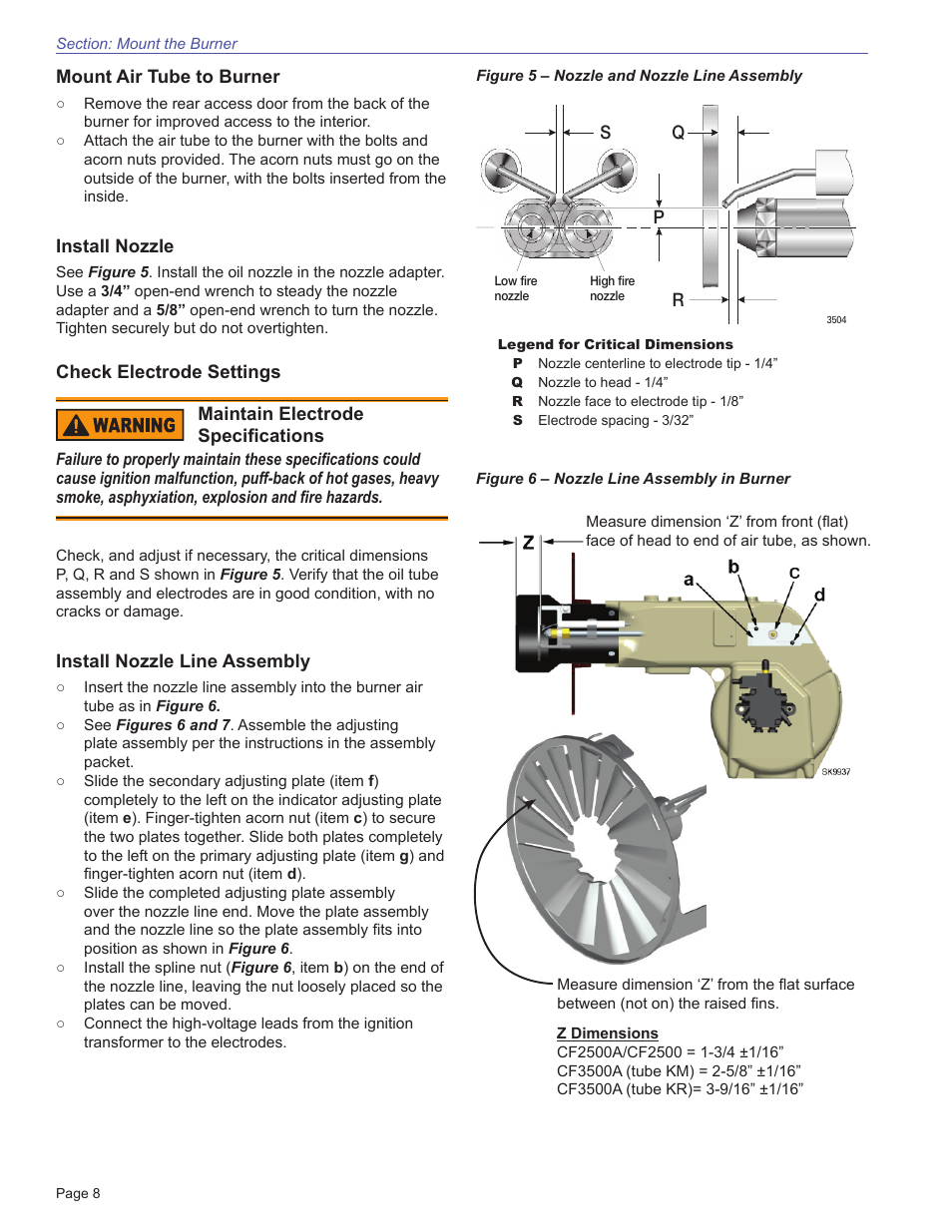 Beckett CF3500 User Manual | Page 8 / 24