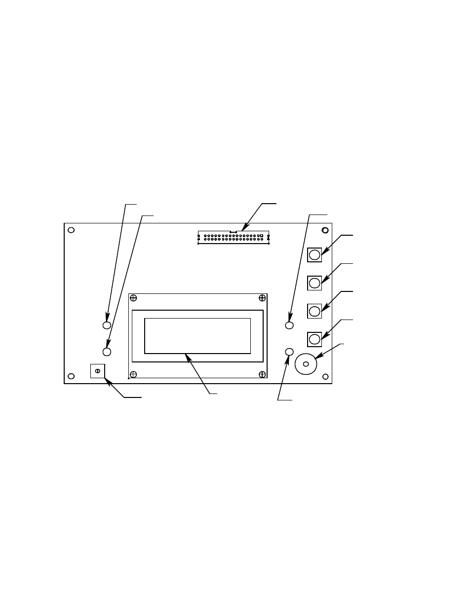 Display printed circuit board (pcb), 10 • internal description, Figure 2. display board component location | RKI Instruments Beacon 200 User Manual | Page 10 / 53