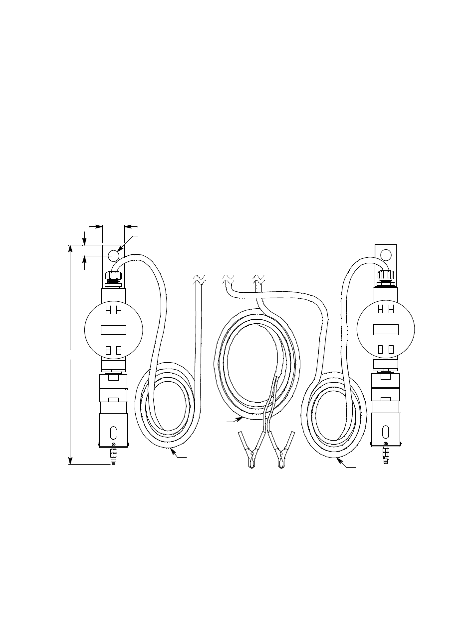 Figure 7. h, S detector outline and mounting dimensions | RKI Instruments Beacon 200 RIg Monitor, H2S/H2S User Manual | Page 20 / 51