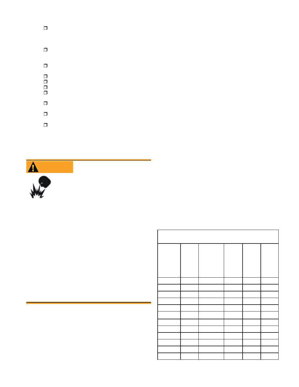 Trained service technician’s regular maintenance, Warning, Removing nozzle line for service | Nozzle installation, Correct nozzle and flow rate required, Page 11, And potential fi re or asphyxiation hazards, Nozzle flow rate by size | Beckett FII 85 User Manual | Page 11 / 16