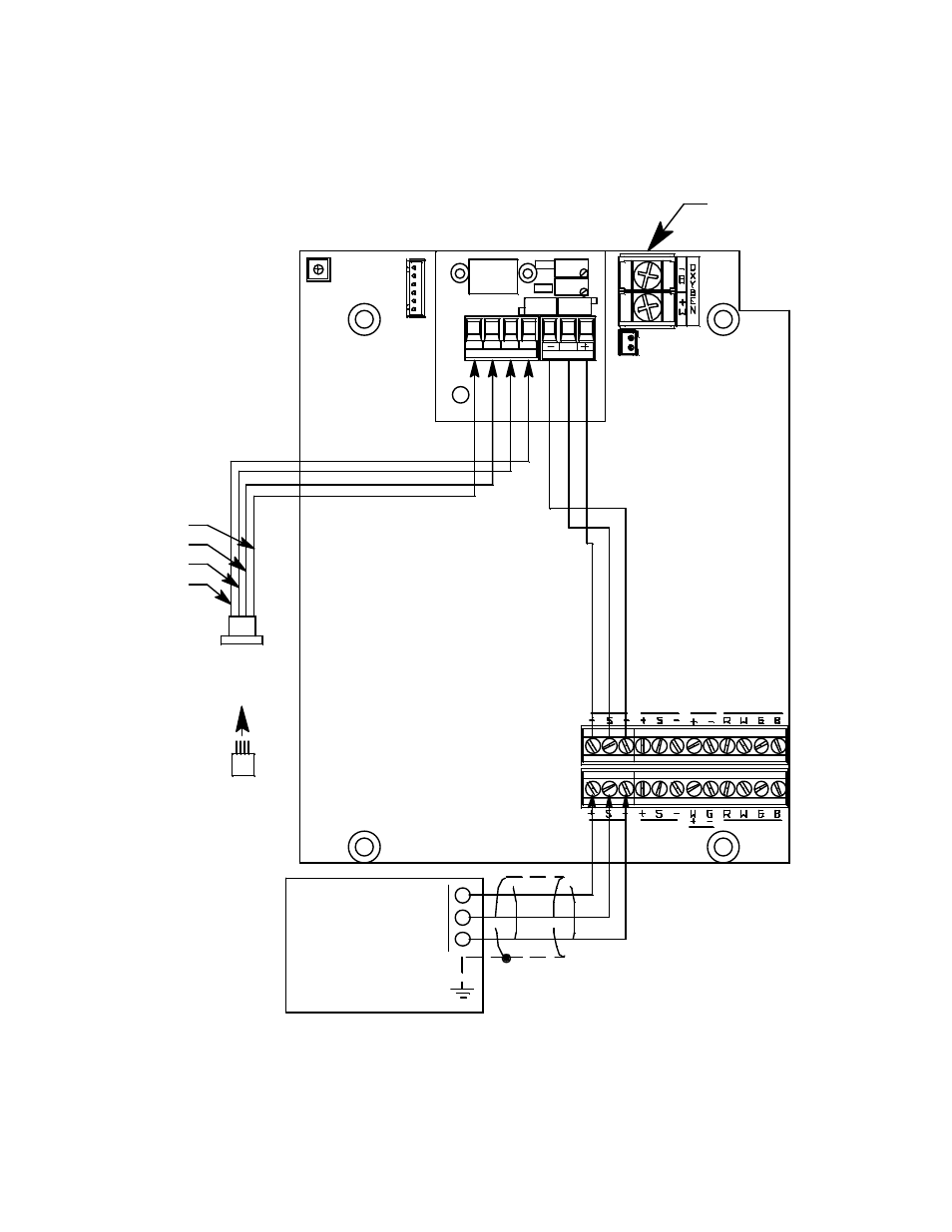 Not used on t his v ersion, Red w hite, Controller or recording dev ice + 24 vdc | 4/20 s ignal - (dc g round) ir c h4 sensor pcb, Ir c h4 sensor green black | RKI Instruments 35-3001A-01-01 User Manual | Page 15 / 24
