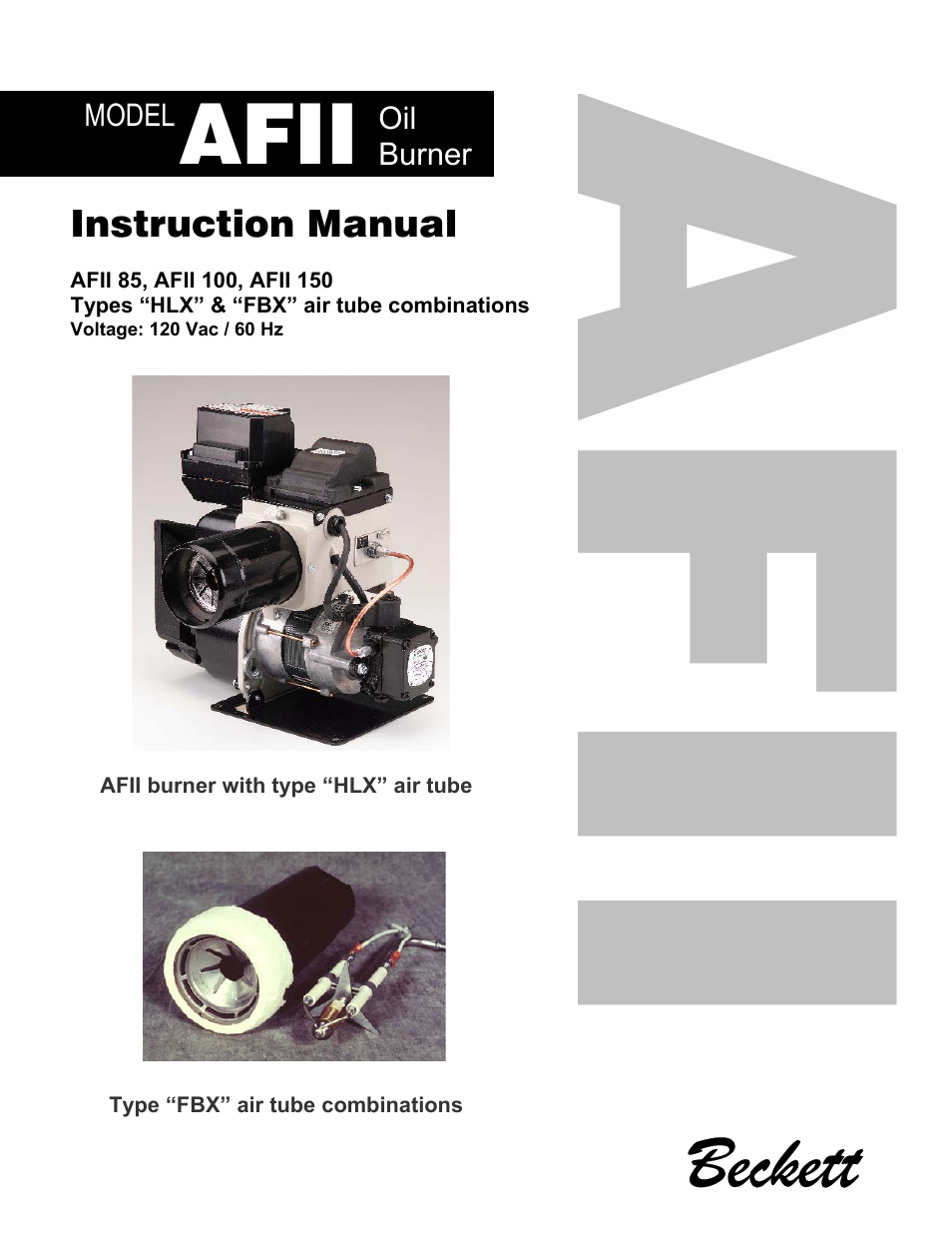 Beckett 100 User Manual | 12 pages