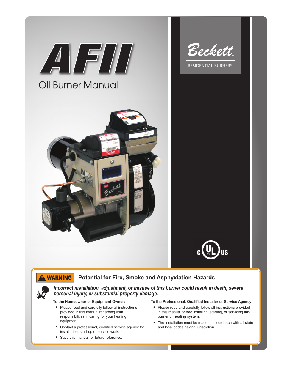 Beckett AFII User Manual | 20 pages