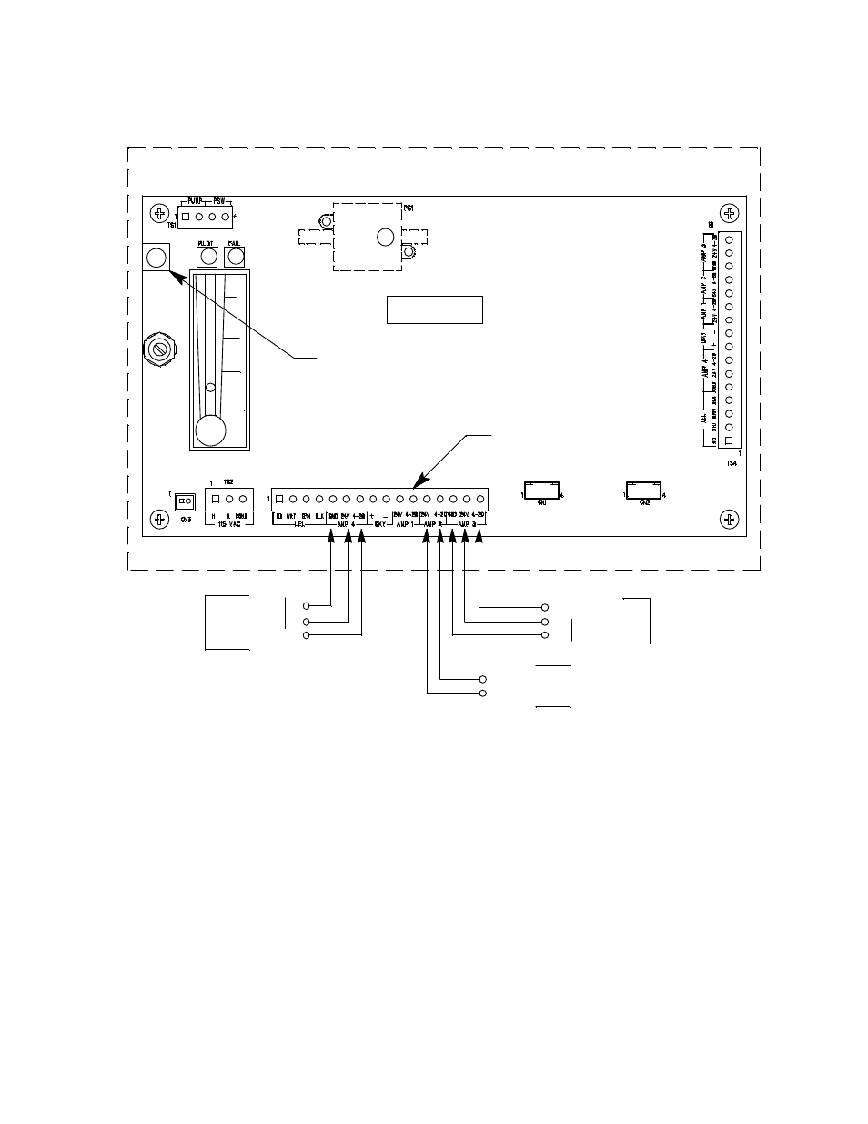 Sample draw housing main circuit board | RKI Instruments 35-3010RKA-07 User Manual | Page 15 / 27