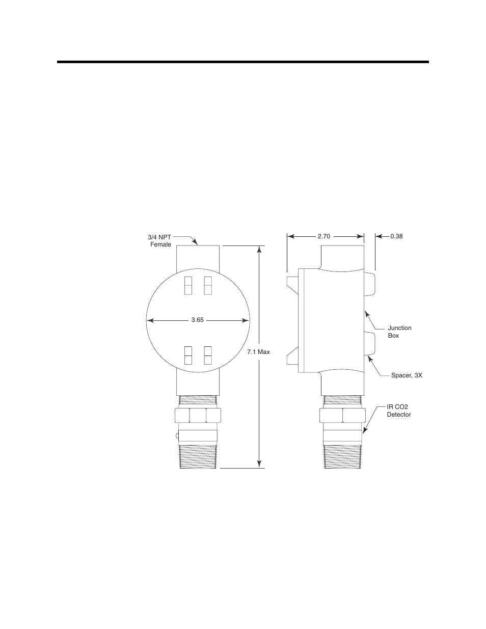 Installation, Mounting the co, Detector | RKI Instruments 61-0191RK User Manual | Page 8 / 17