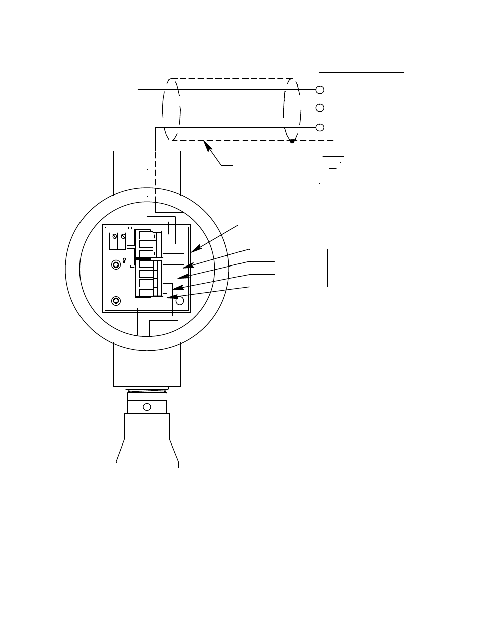 Controller or recording d ev ice, Amplifier black red cable shield, Green detector w ires w hite | 24 vdc, Dc ground) 4 - 20 ma in (s) | RKI Instruments 65-2405RK User Manual | Page 10 / 19