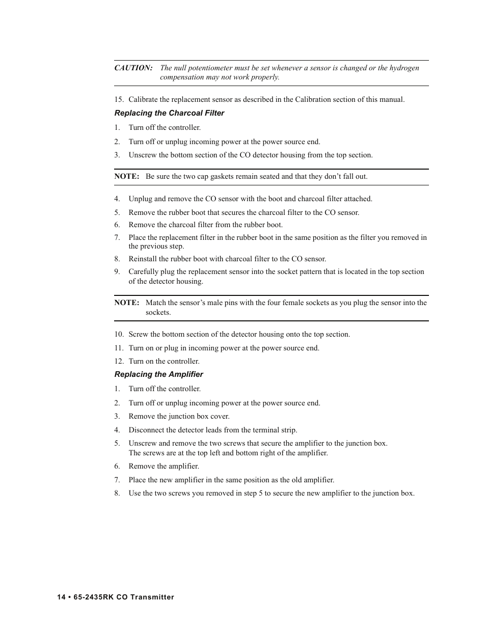 RKI Instruments 65-2435RK User Manual | Page 14 / 21