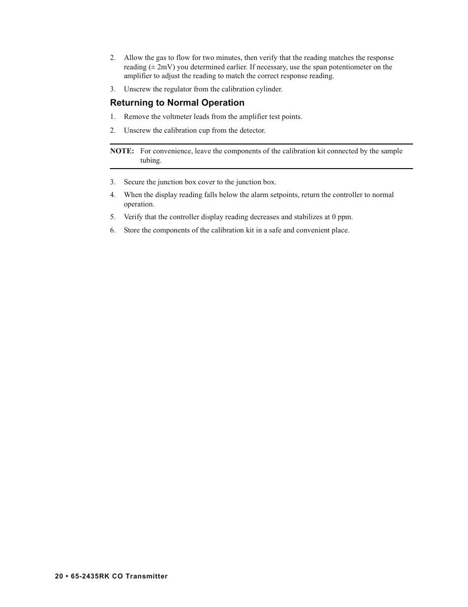 RKI Instruments 65-2435RK User Manual | Page 20 / 21