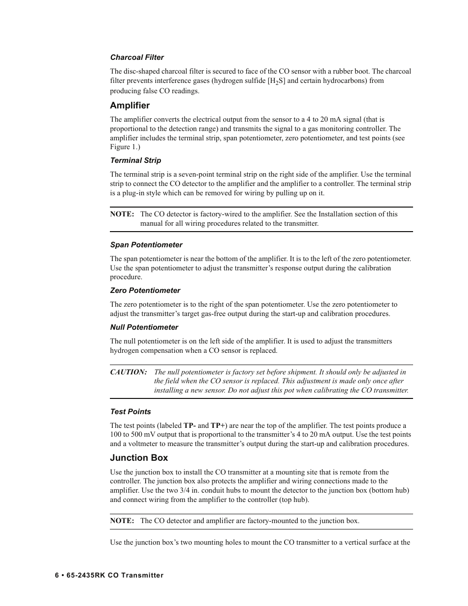 RKI Instruments 65-2435RK User Manual | Page 6 / 21