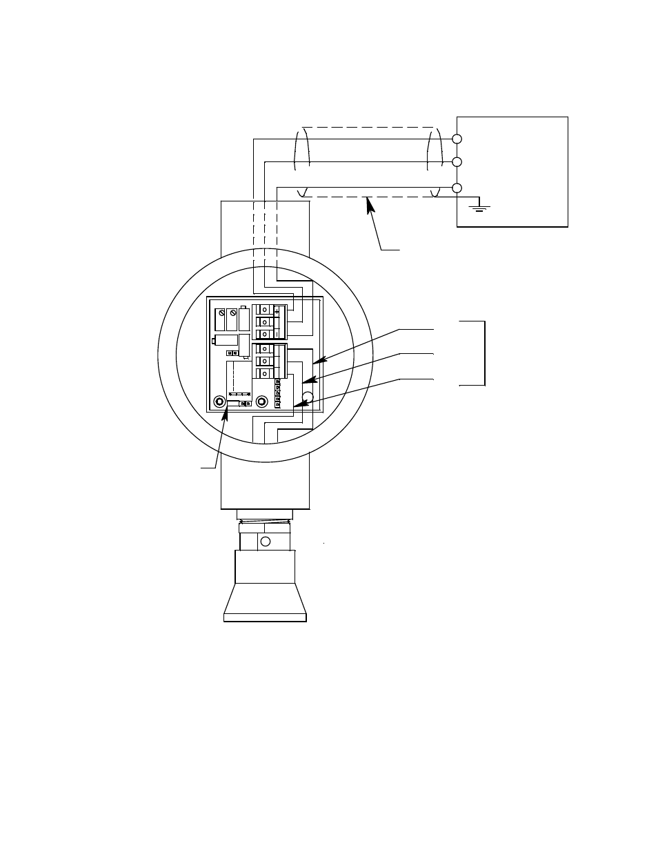 Detector w ires, Controller, Cable shield red black | Gas s elect jumper, in hexane position w hite | RKI Instruments 65-2461RK User Manual | Page 10 / 21