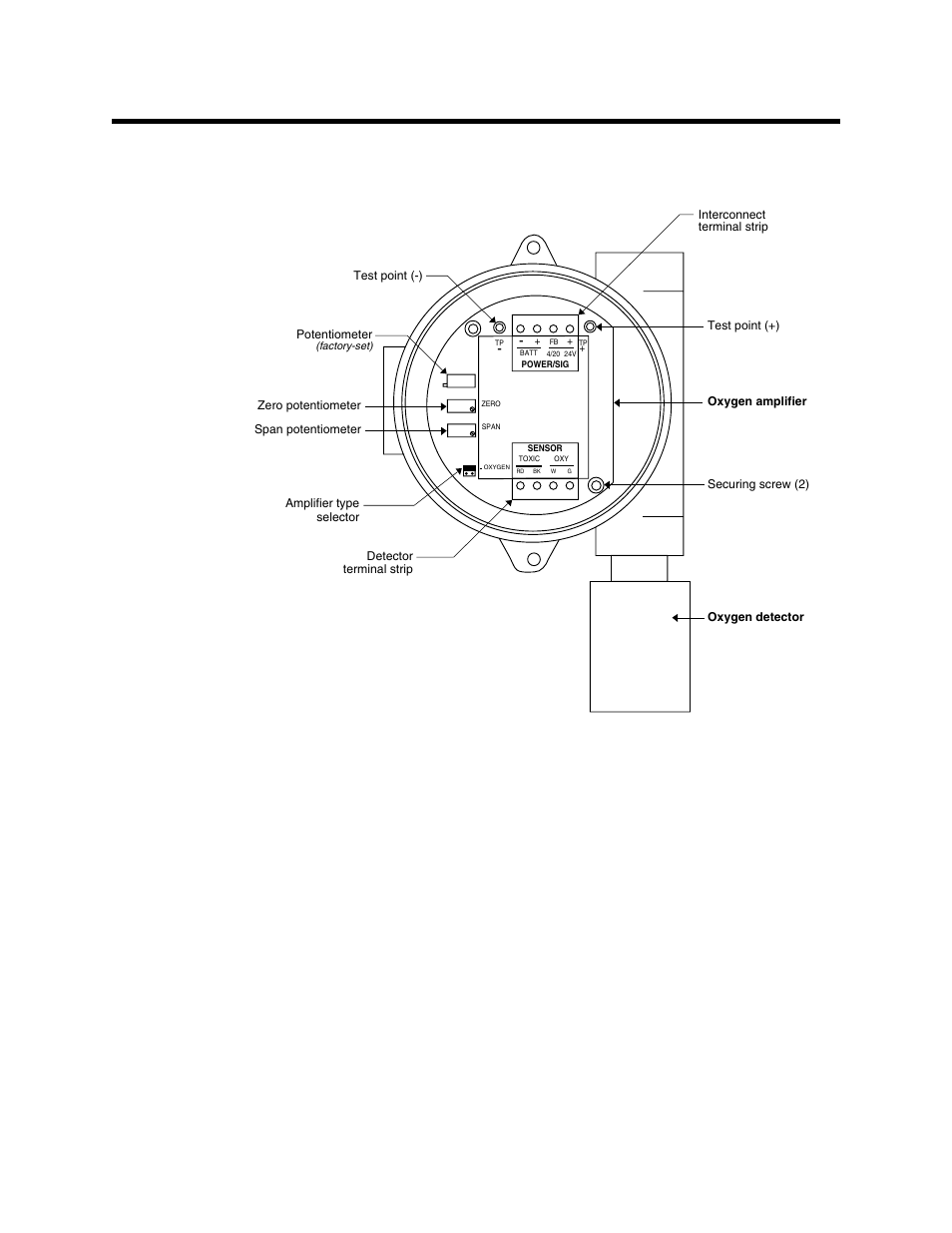 Description, Oxygen detector | RKI Instruments 65-2507RK User Manual | Page 6 / 17