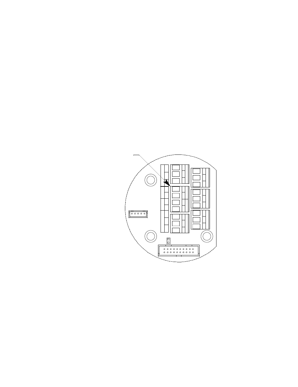 Oxy/toxic detector terminal strip, S detector. it is factory wired to the h, 7m2 rig monitor operator’s manual | RKI Instruments M2 Rig Monitor User Manual | Page 12 / 53