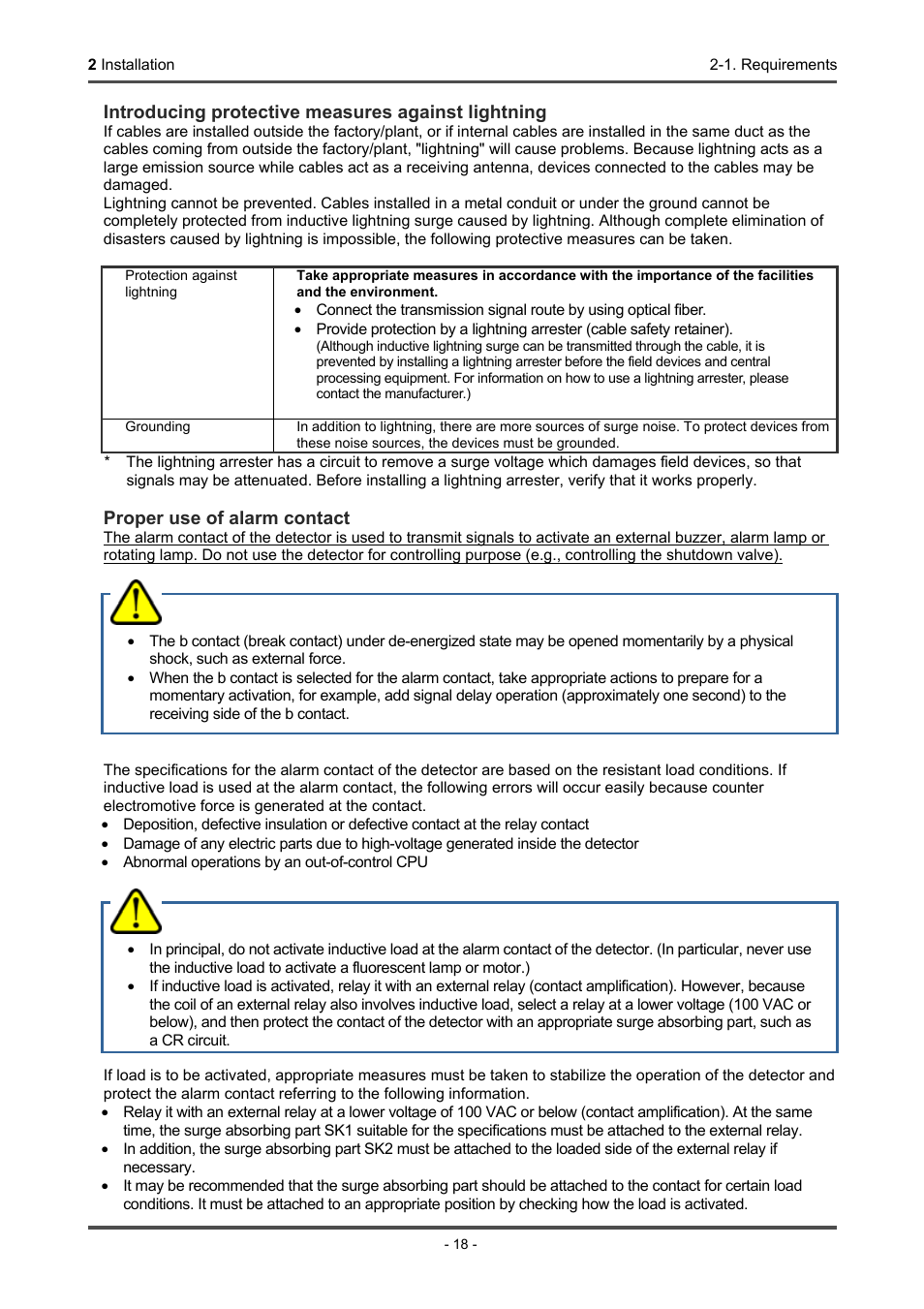 Caution | RKI Instruments GD-70D Series User Manual | Page 18 / 81