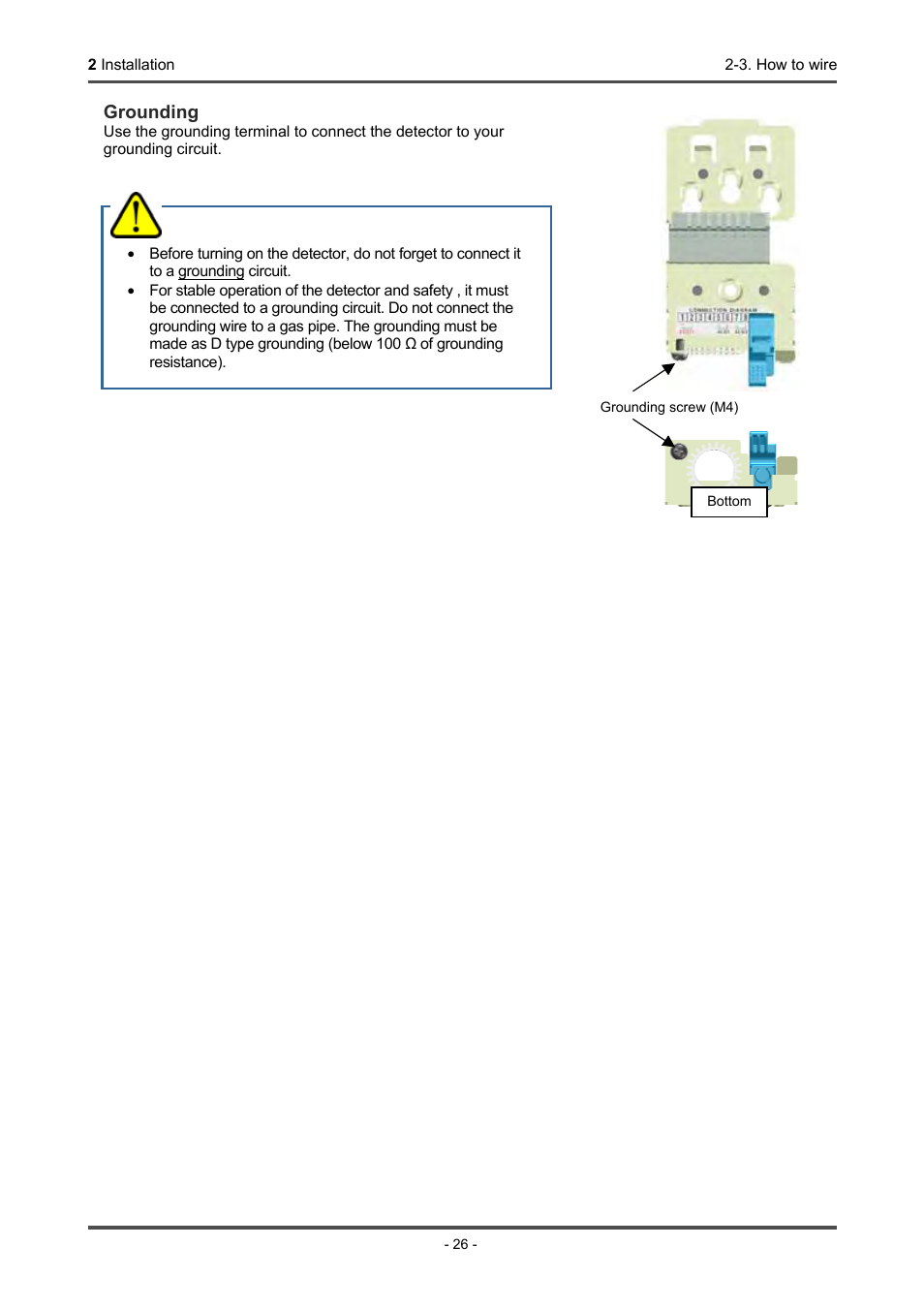 Warning | RKI Instruments GD-70D Series User Manual | Page 26 / 81