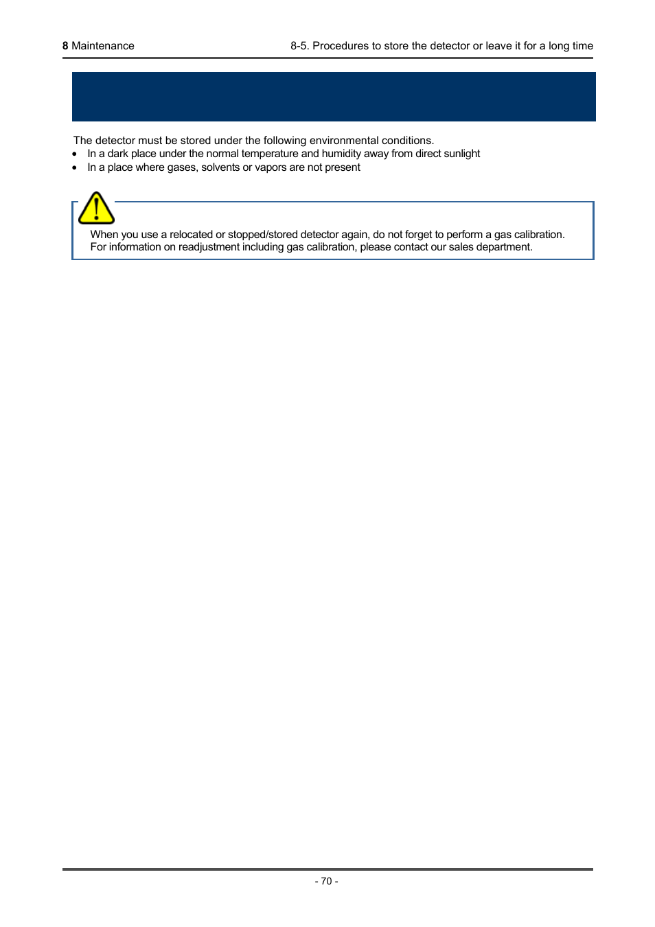 Caution | RKI Instruments GD-70D Series User Manual | Page 70 / 81