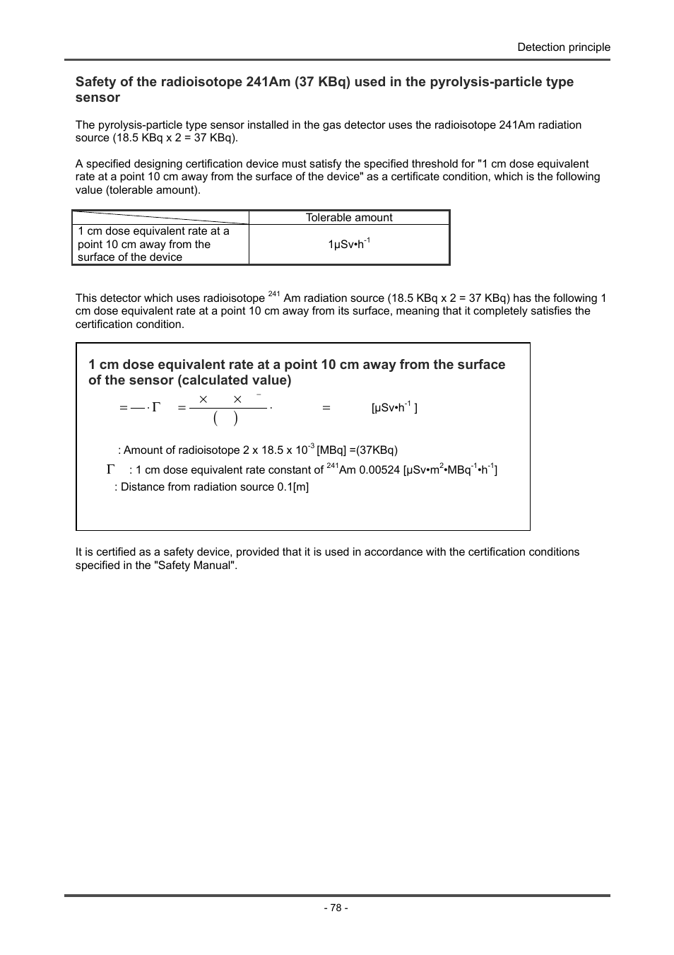 RKI Instruments GD-70D Series User Manual | Page 78 / 81