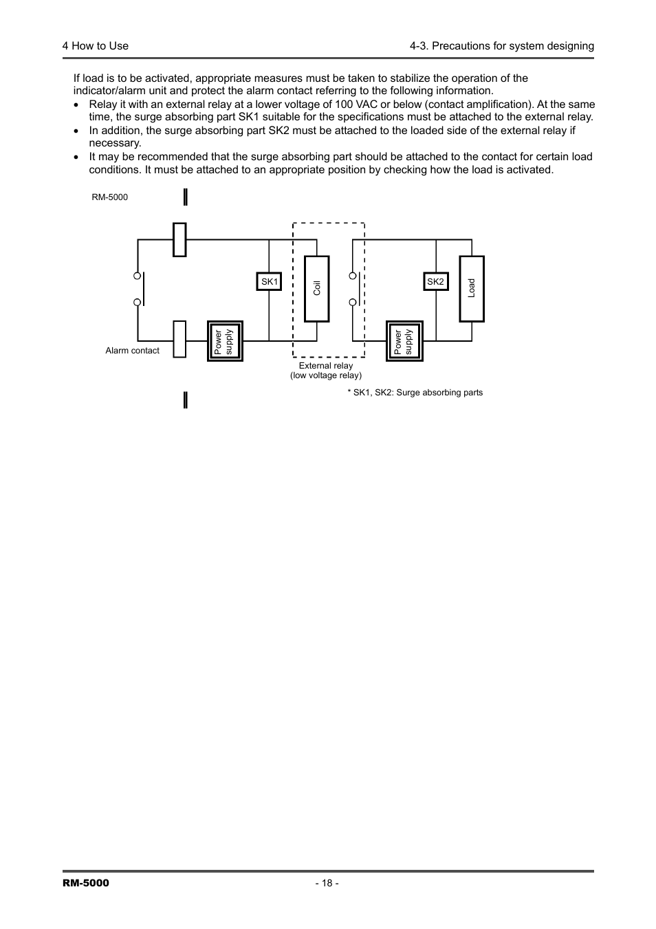 RKI Instruments RM-5000 Series Indicator/Alarm Unit User Manual | Page 18 / 81