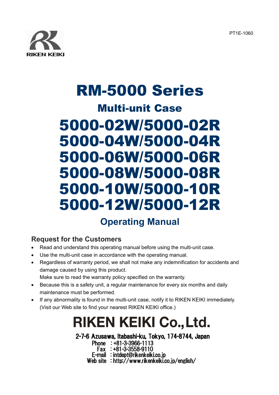 RKI Instruments RM-5000 Series Multi-Unit Case User Manual | 25 pages