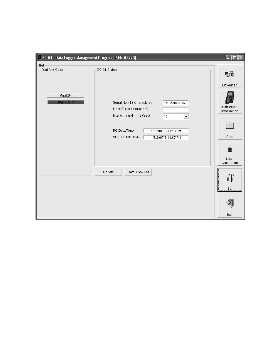 Set button | RKI Instruments SC-01 User Manual | Page 18 / 68