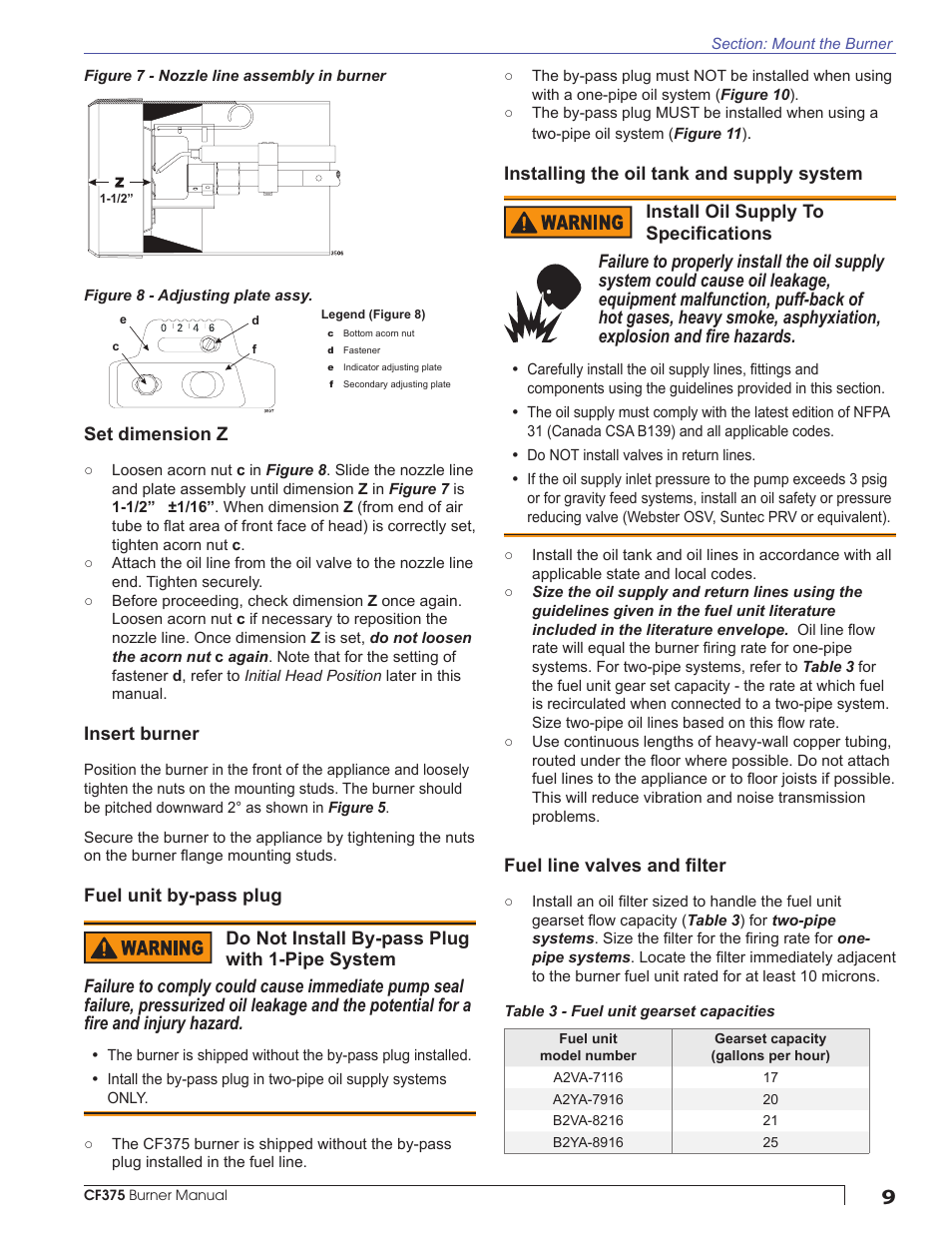 Beckett CF375 User Manual | Page 9 / 20