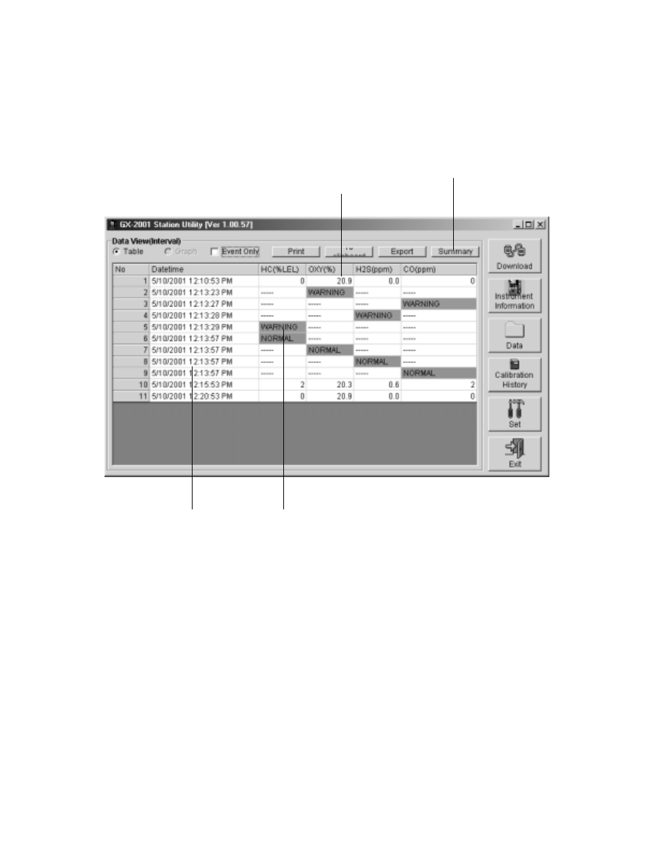 RKI Instruments GX-2001 Data Logging with Calibration Station User Manual | Page 10 / 57