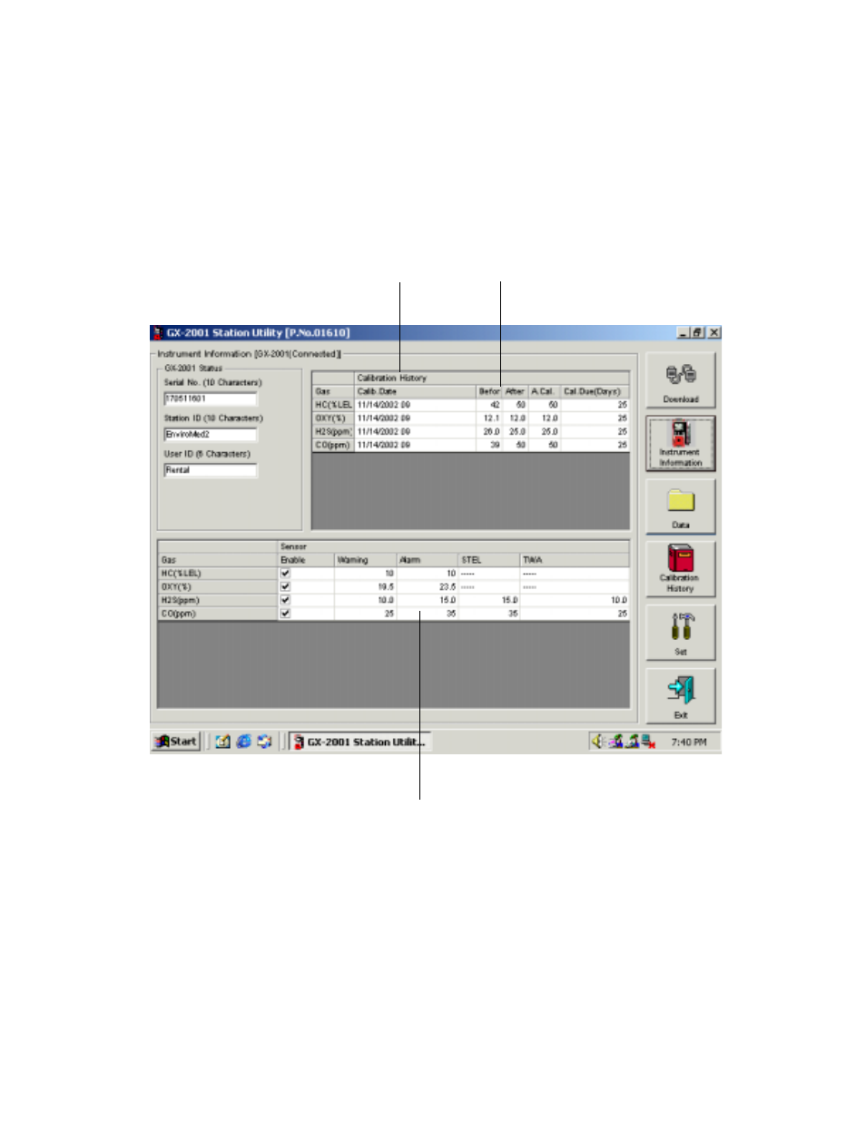 RKI Instruments GX-2001 Data Logging with Calibration Station User Manual | Page 13 / 57