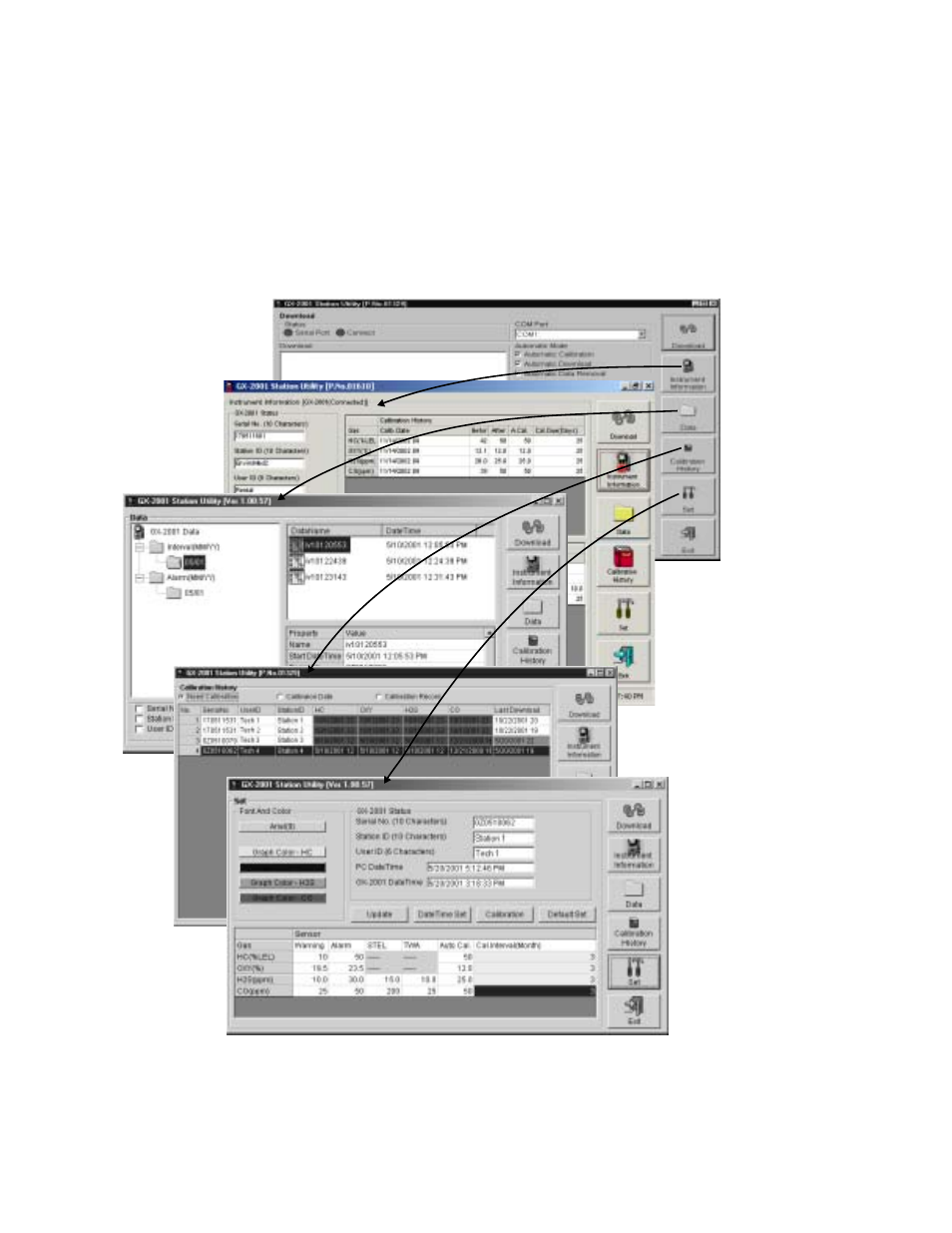 A road map of the software | RKI Instruments GX-2001 Data Logging with Calibration Station User Manual | Page 15 / 57