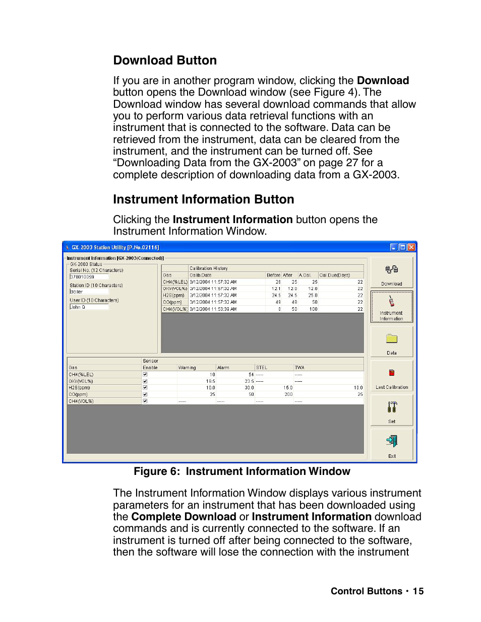 RKI Instruments GX-2003 User Manual | Page 15 / 64