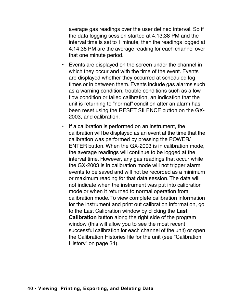 RKI Instruments GX-2003 User Manual | Page 40 / 64