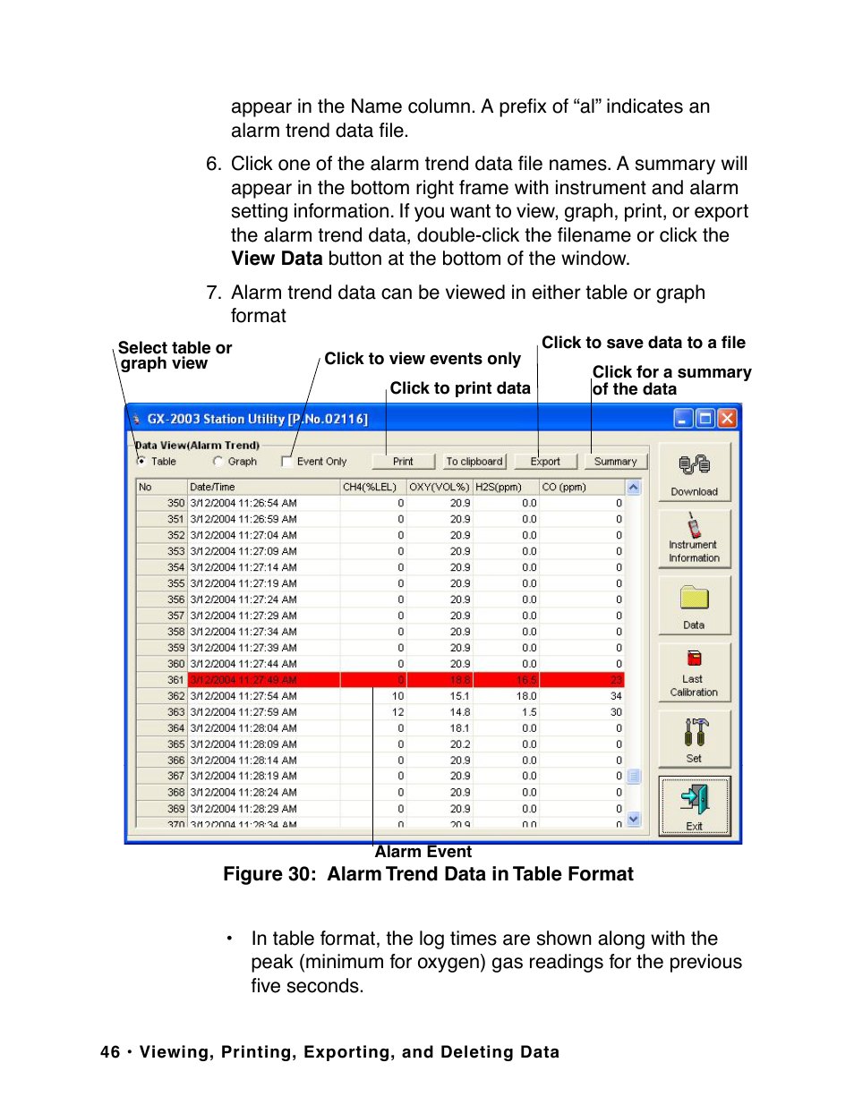 RKI Instruments GX-2003 User Manual | Page 46 / 64