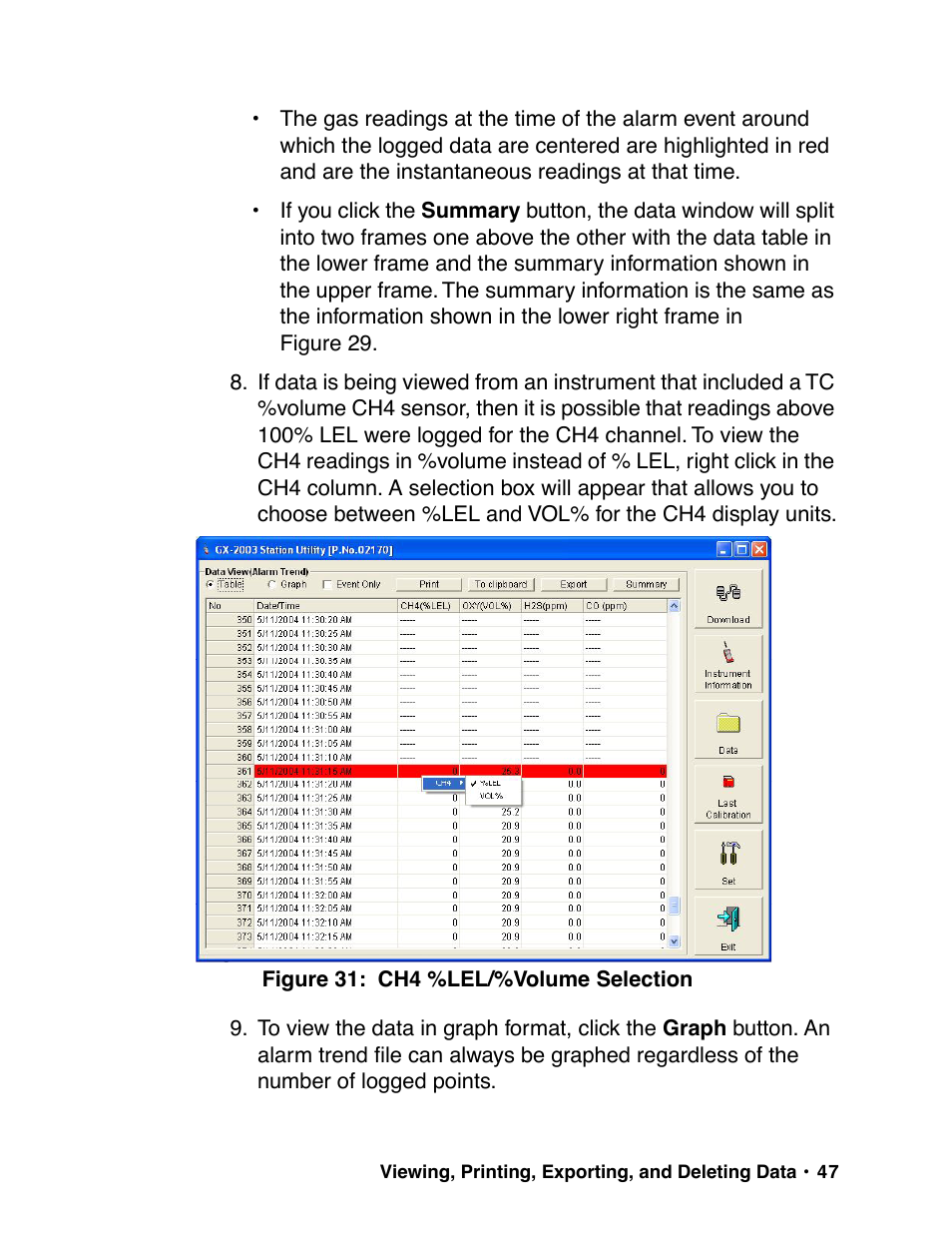 RKI Instruments GX-2003 User Manual | Page 47 / 64