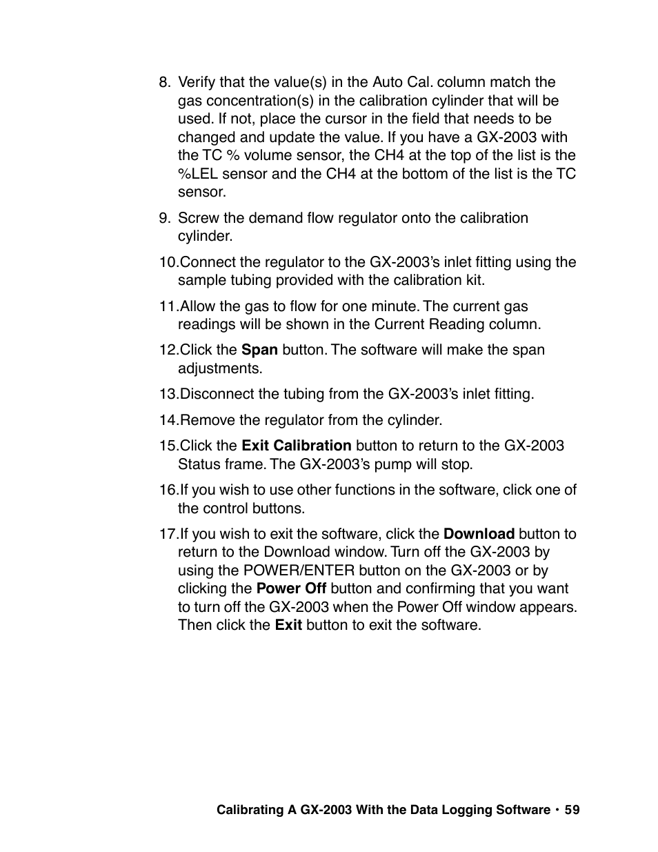 RKI Instruments GX-2003 User Manual | Page 59 / 64