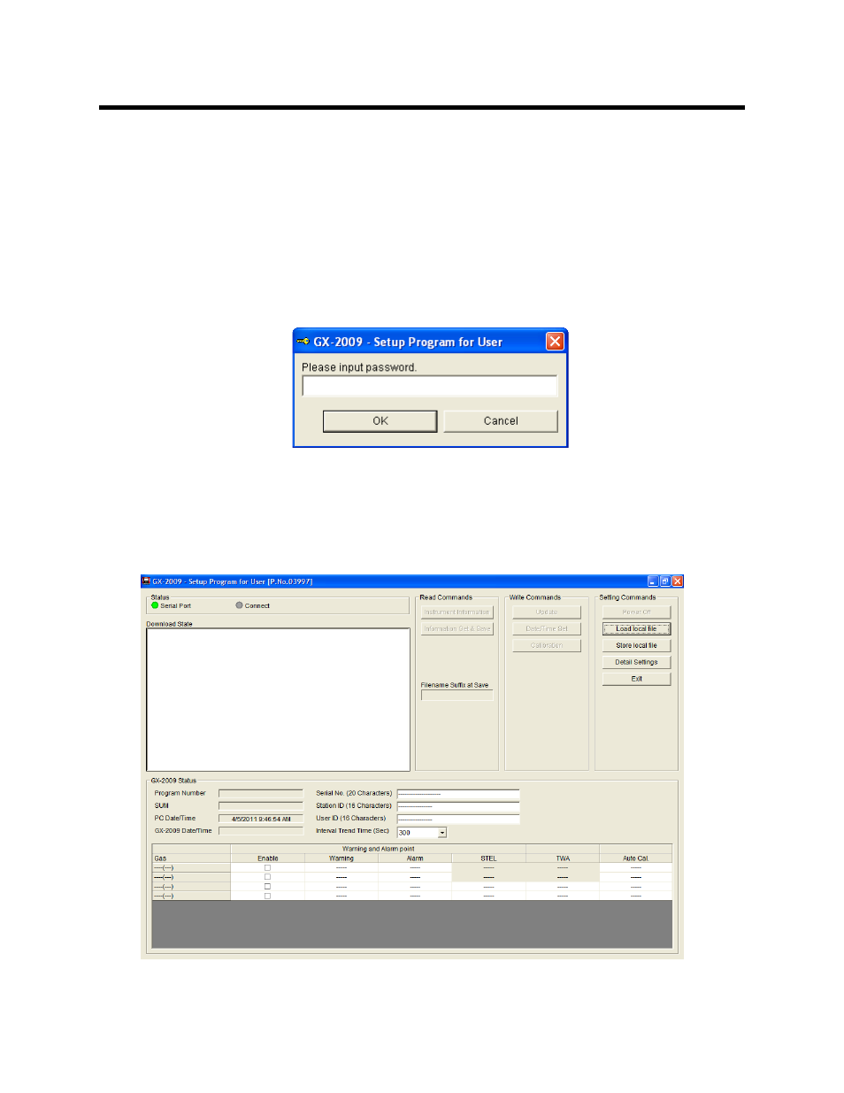 Launching the program | RKI Instruments GX-2009 User Manual | Page 14 / 54