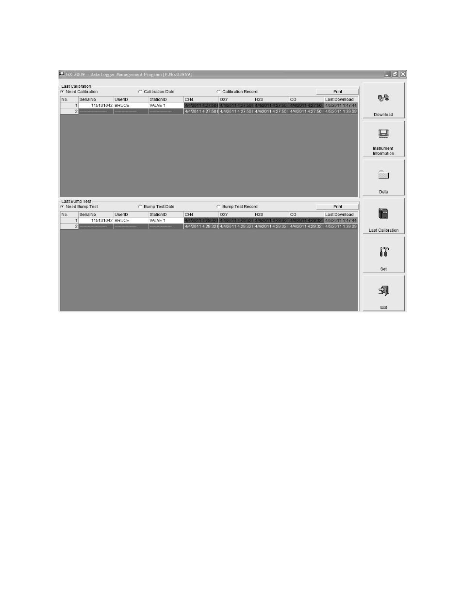 RKI Instruments GX-2009 Data Logger Management Program User Manual | Page 18 / 81