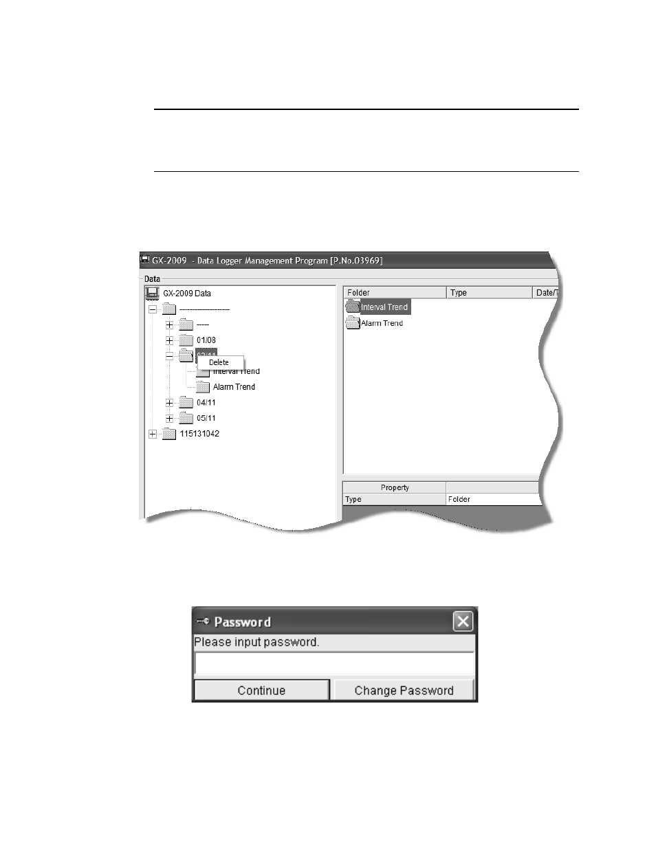 Changing the password | RKI Instruments GX-2009 Data Logger Management Program User Manual | Page 63 / 81