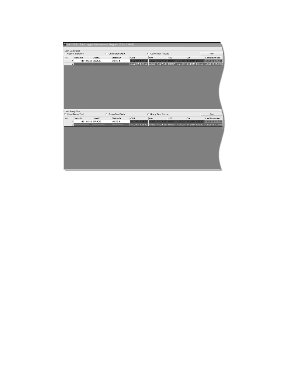 RKI Instruments GX-2009 Data Logger Management Program User Manual | Page 70 / 81