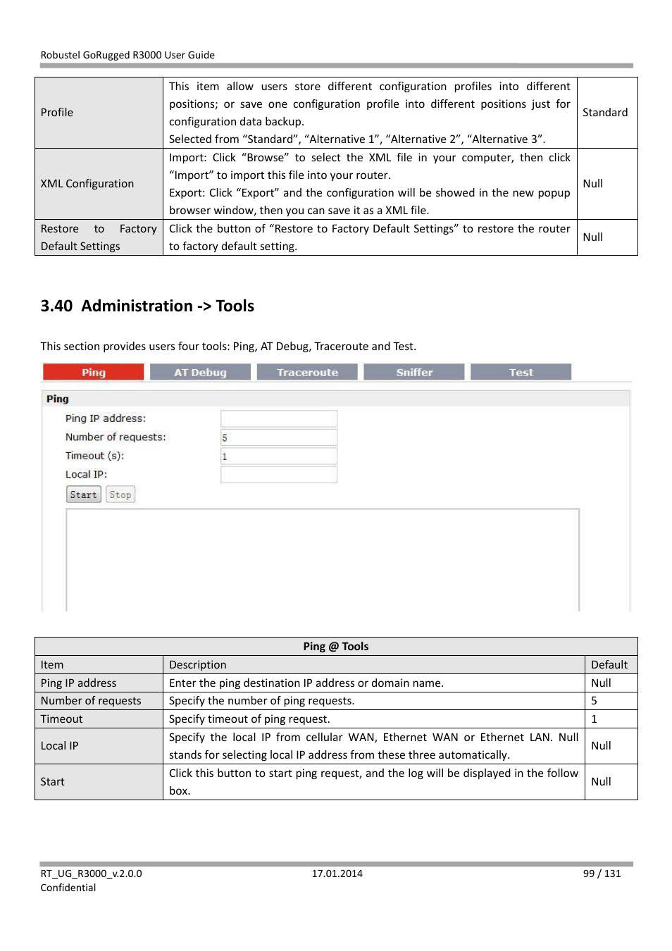 40 administration -> tools, Administration -> tools | Robustel R3000 User Guide User Manual | Page 100 / 132