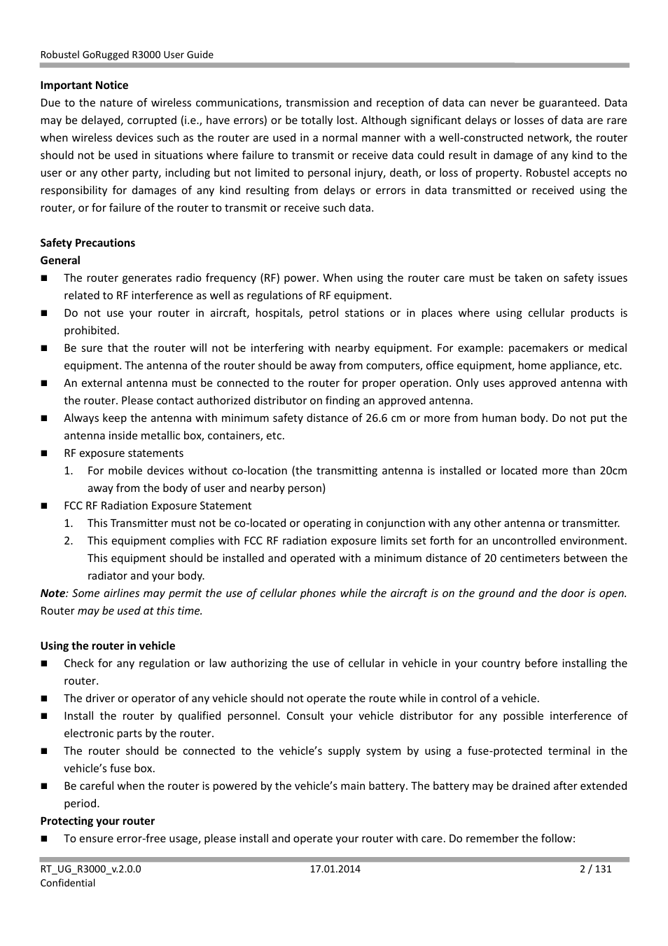 Robustel R3000 User Guide User Manual | Page 3 / 132