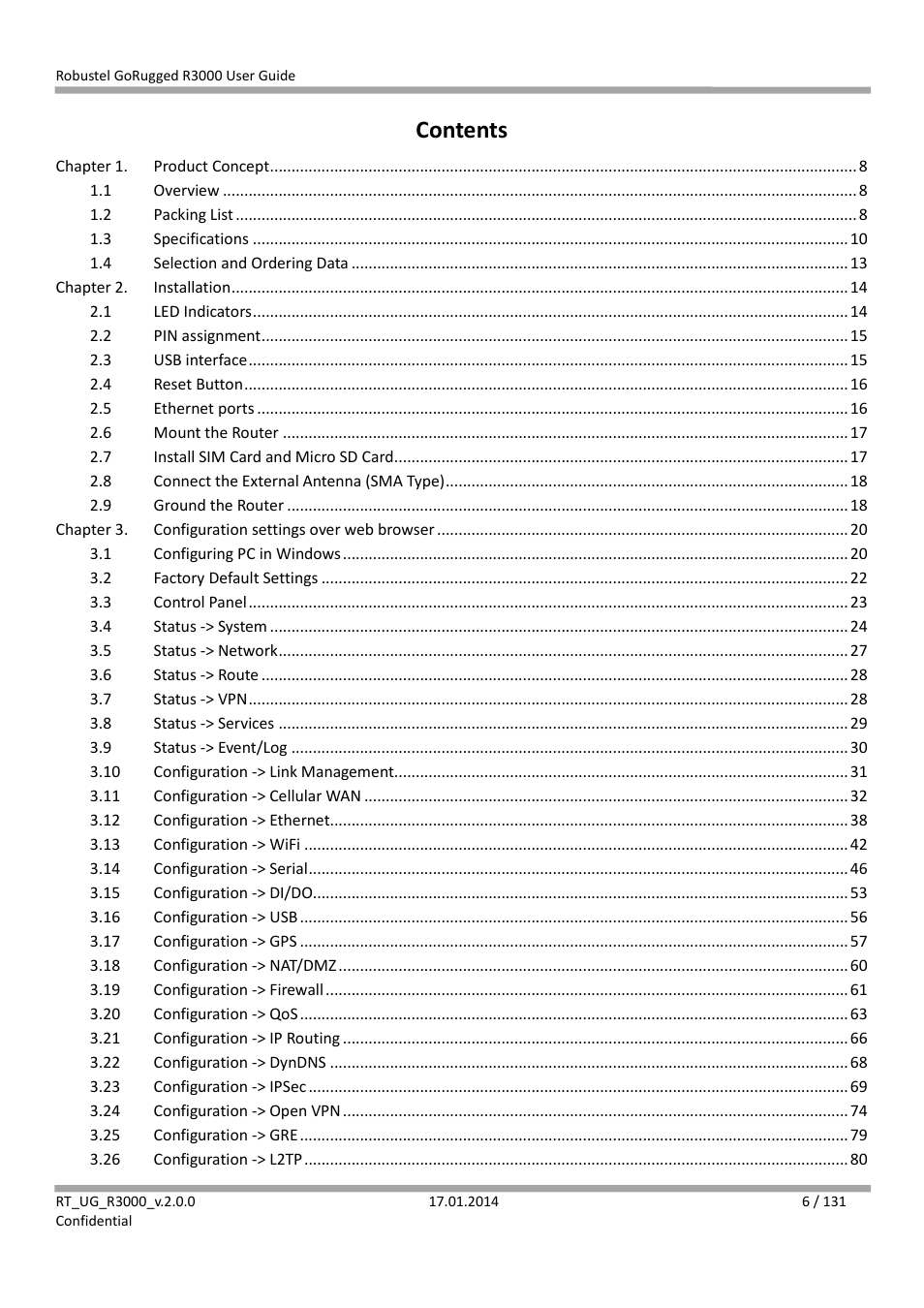 Robustel R3000 User Guide User Manual | Page 7 / 132