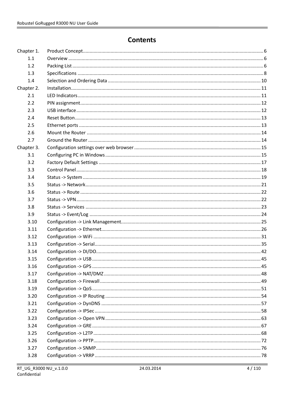 Robustel R3000 NU User Manual | Page 5 / 111